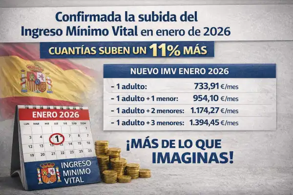 Subida IMV 2026: ¿Qué cambia con el aumento del 11,4% en el Ingreso Mínimo Vital?