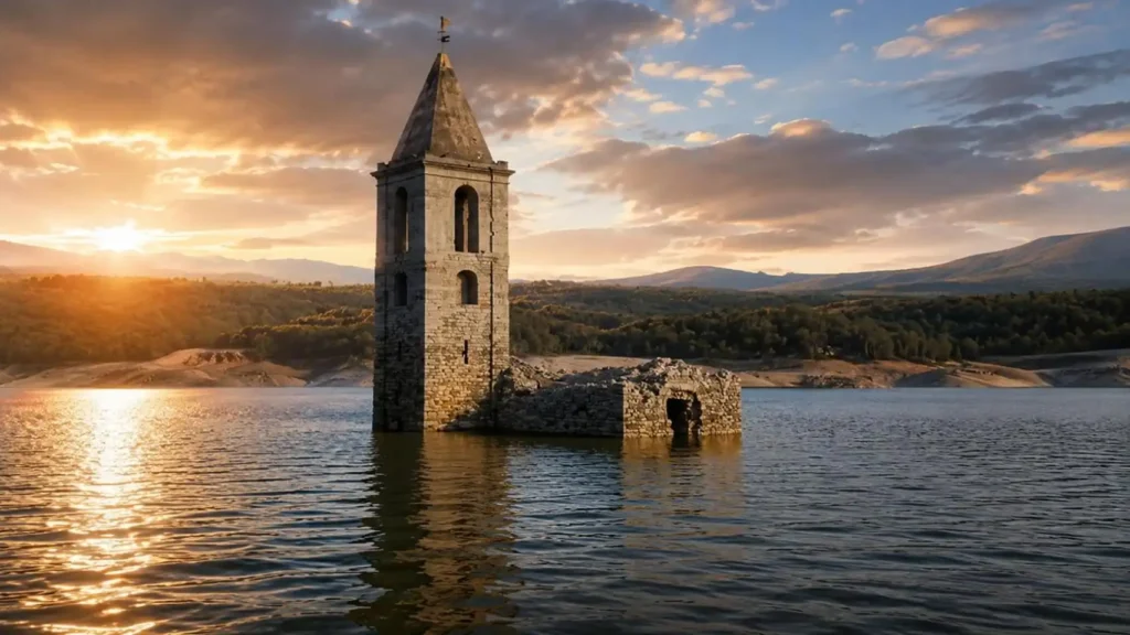 Iglesia de Sant Romà de Sau: el templo románico que emerge del agua tras 64 años bajo el embalse